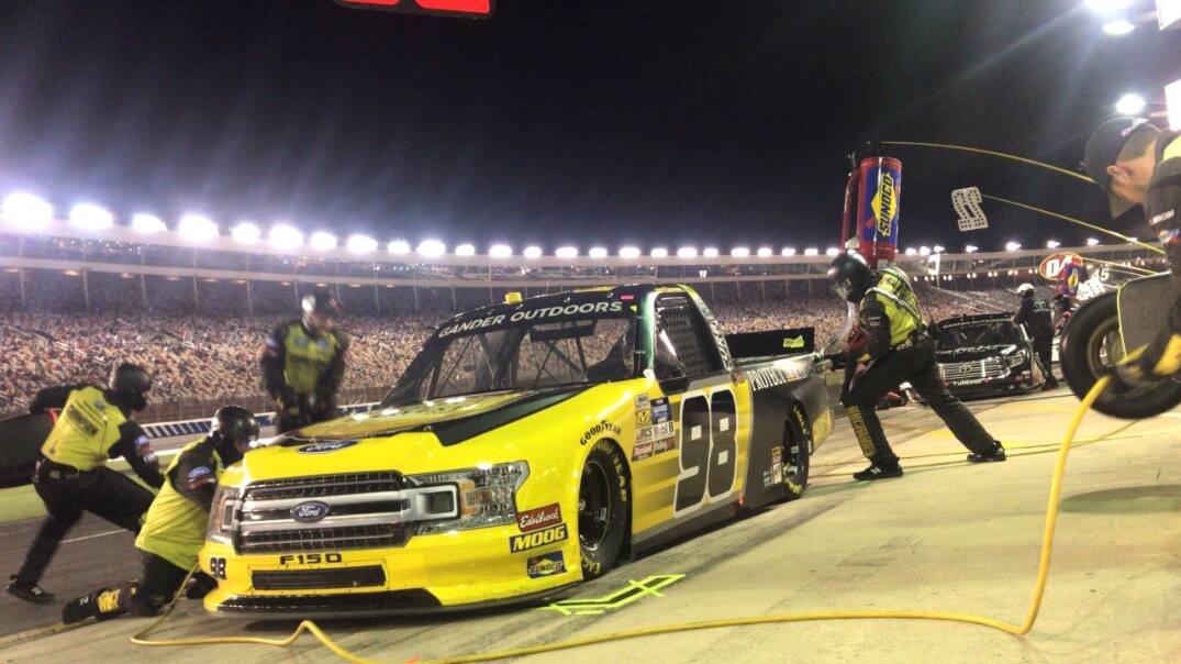 Teammates Matt Crafton, who won Stage 1, and Grant Enfinger (98) finished fifth and ninth. Teammates Matt Crafton, who won Stage 1, and Grant Enfinger (98) finished fifth and ninth.